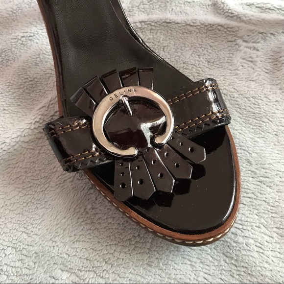Celine Vintage Patent Leather Buckle Kiltie Heel - Picture 5 of 8